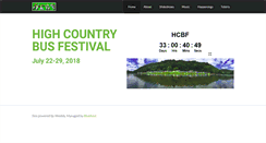 Desktop Screenshot of highcountrybusfestival.com